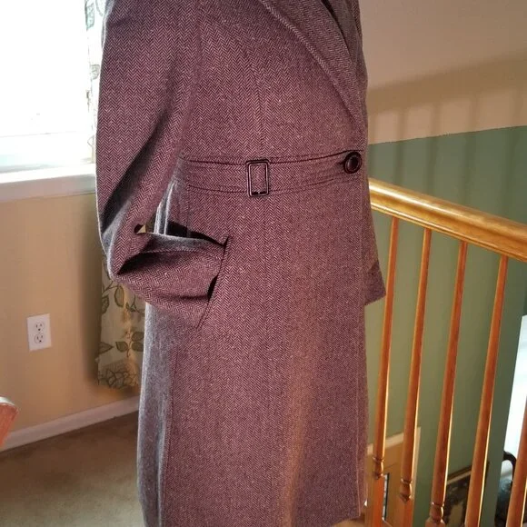 DKNY Brown Wool Blend Coat, sz 6 - Picture 5 of 12
